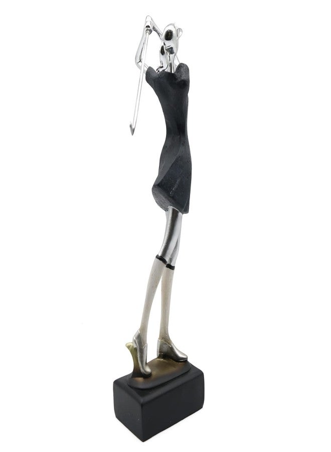 Lukitas Lady Golfer Statue and Sculpture, Golf Figurine Decor, Creative Modern Ornament for Office Living Room Decoration, Resin 13'' - Image 3